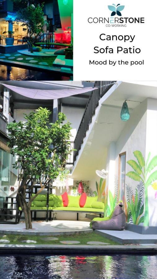 Cornerstone Bali Coworking Hostel Canggu Kültér fotó