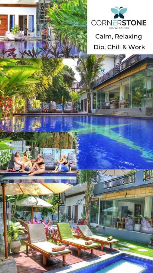 Cornerstone Bali Coworking Hostel Canggu Kültér fotó